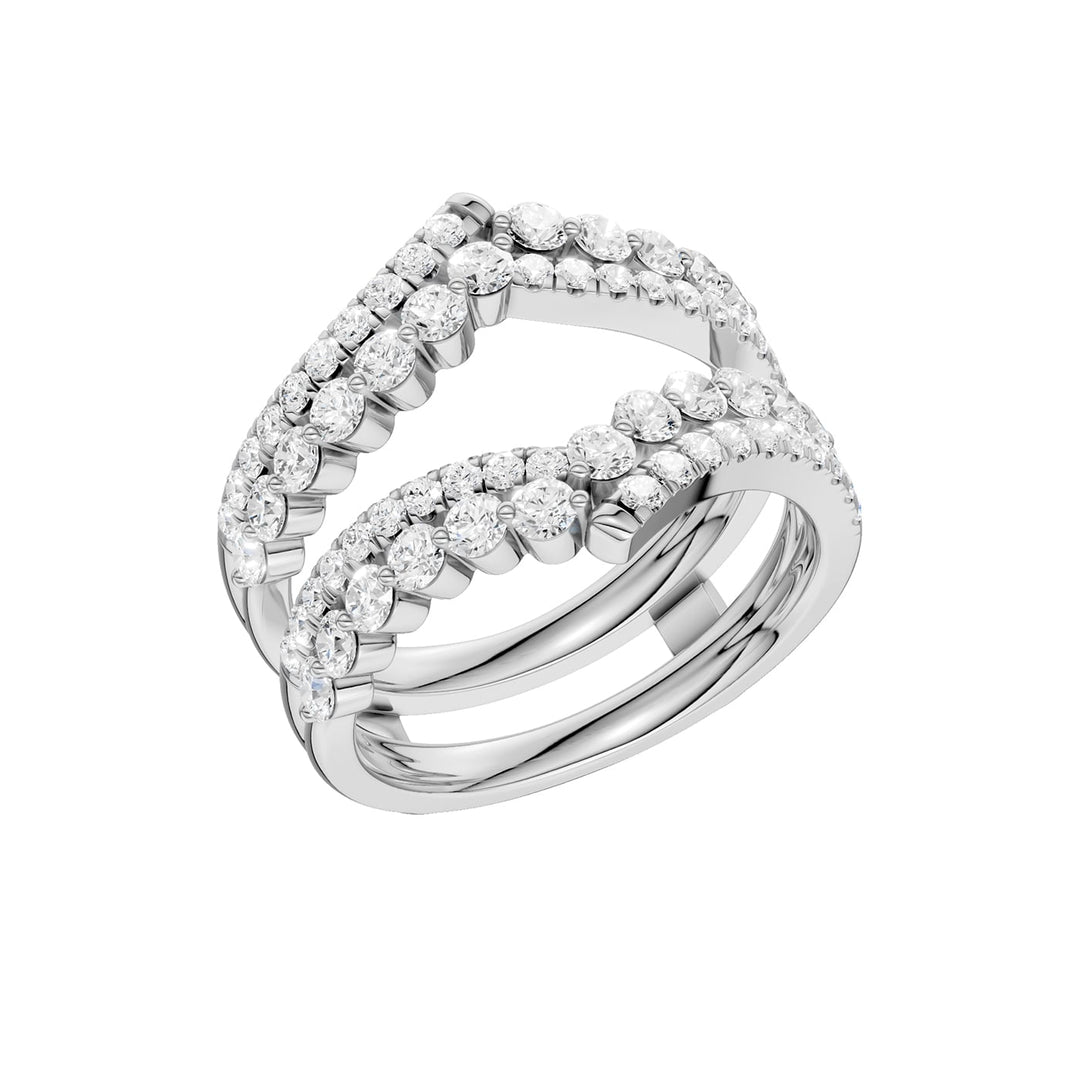 14K 1.00CT Certified Lab Grown Diamond Ring Guard