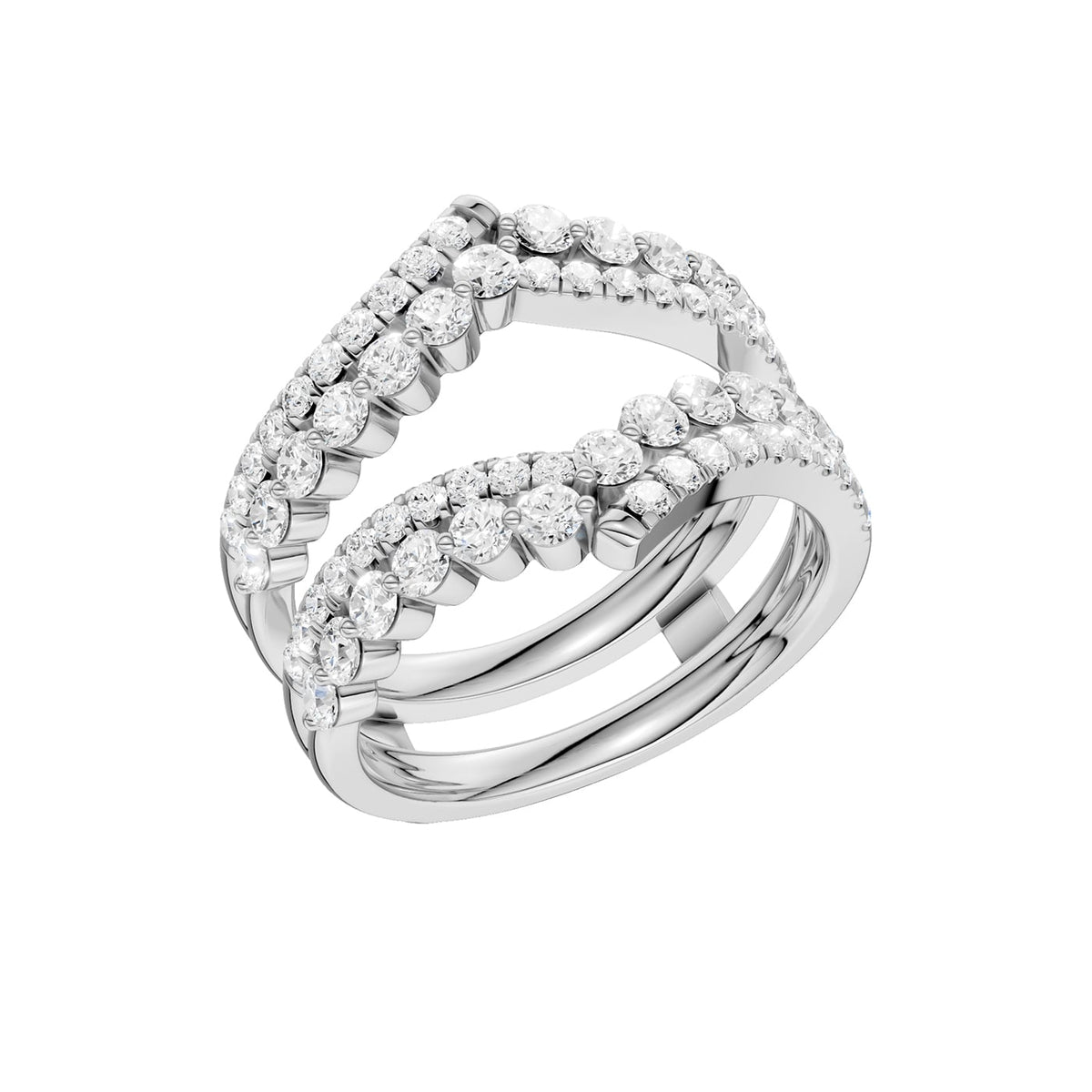 14K 1.00CT Certified Lab Grown Diamond Ring Guard
