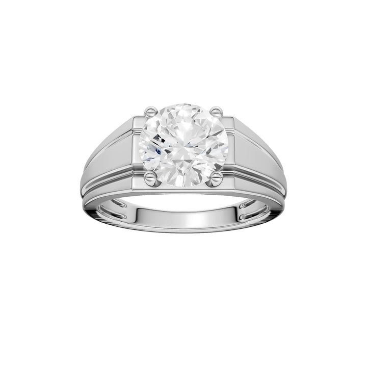14K 3.00CT  Certified Lab Grown Diamond Mens Ring