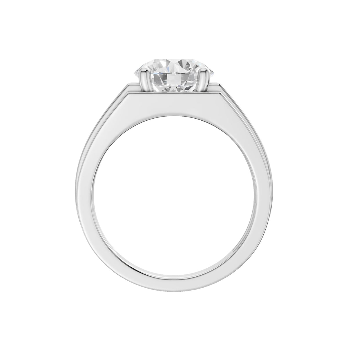 14K 3.00CT  Certified Lab Grown Diamond Mens Ring
