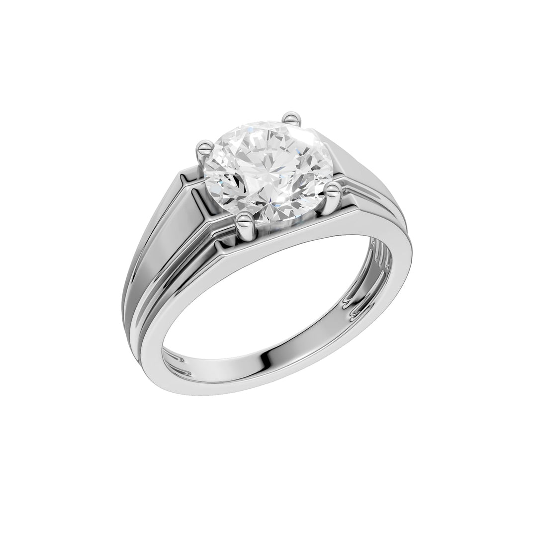 14K 3.00CT  Certified Lab Grown Diamond Mens Ring