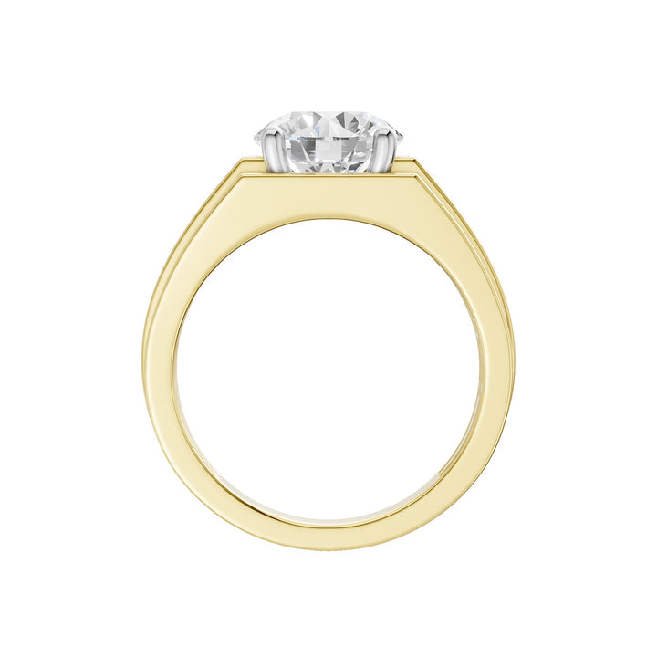 14K 3.00CT  Certified Lab Grown Diamond Mens Ring