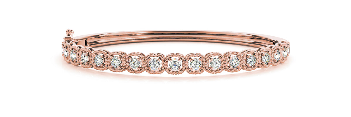 14K Rose Gold Diamond Fashion Bracelet