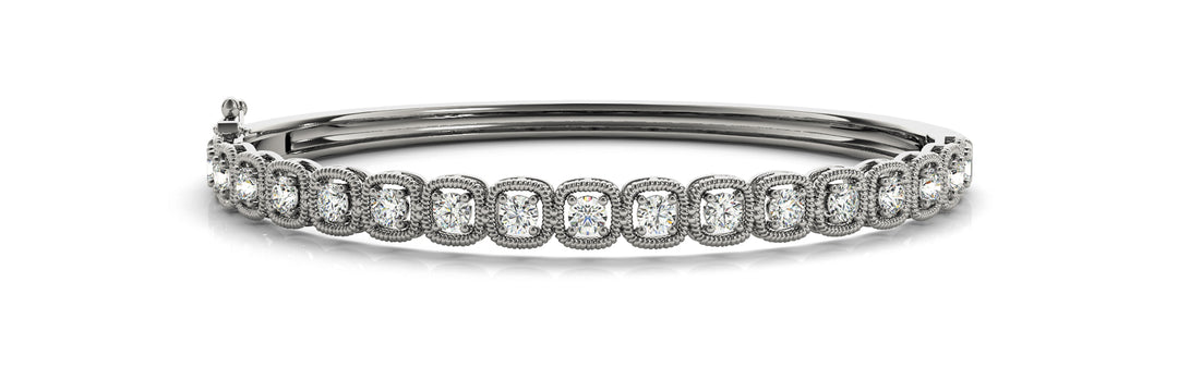 White Gold 5/8 ct Diamond Fashion Bangle