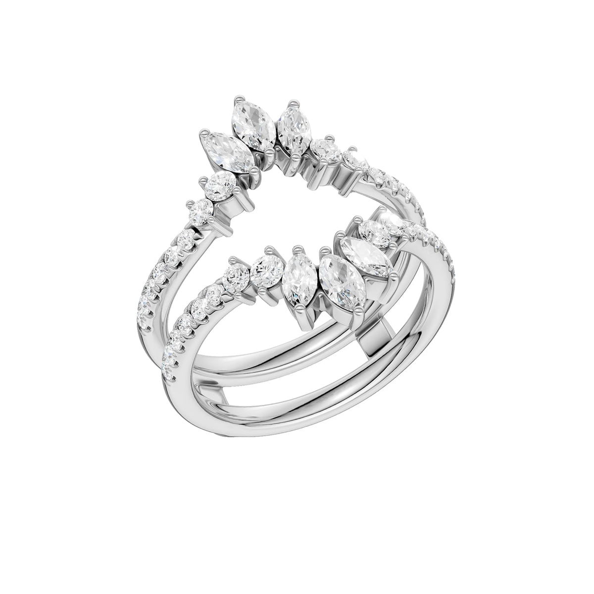 14K 1.00CT Certified Lab Grown Diamond Ring Guard