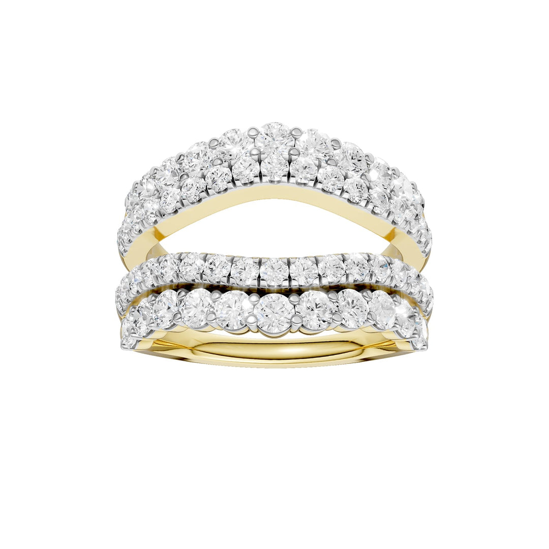 14K 2.00CT Certified Lab Grown Diamond Ring Guard