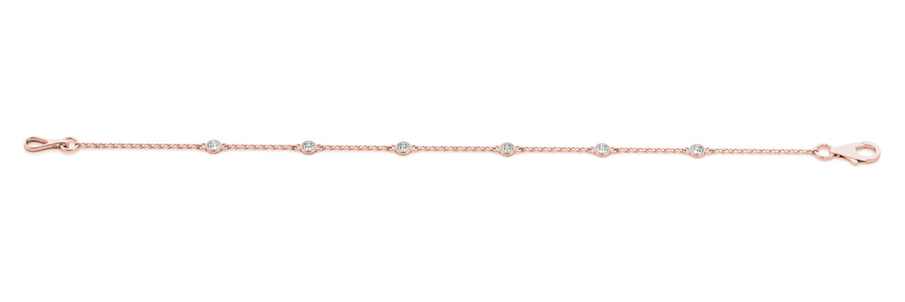 18K Rose Gold Diamond Fashion Bracelet
