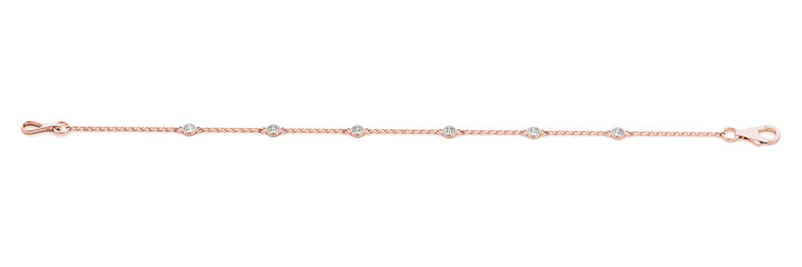 18K Rose Gold Diamond Fashion Bracelet