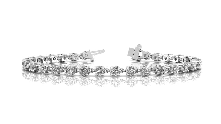 Platinum White Diamond Fashion Tennis Bracelet