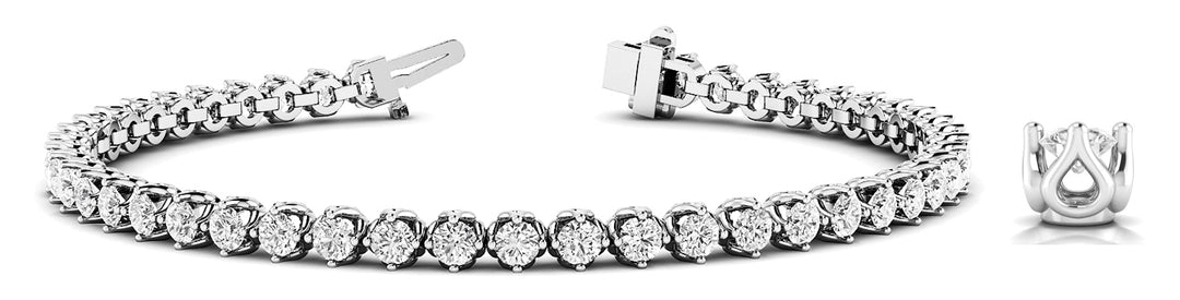 14K White Gold Diamond Tennis Bracelet