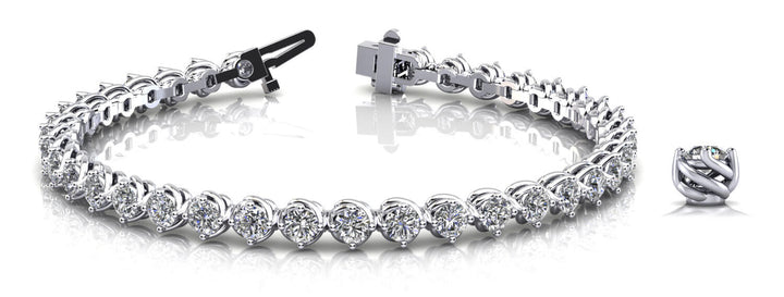 18K White Gold 2ctw Round Diamond Tennis Bracelet
