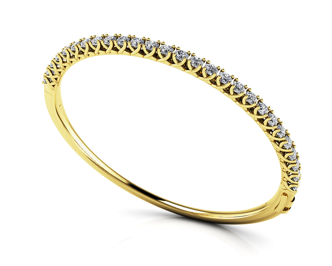 18K White Gold Round Diamond Fashion Bracelet