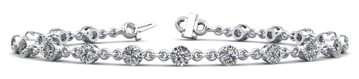 Multi-Diamond Round Stone Fashion Bracelet