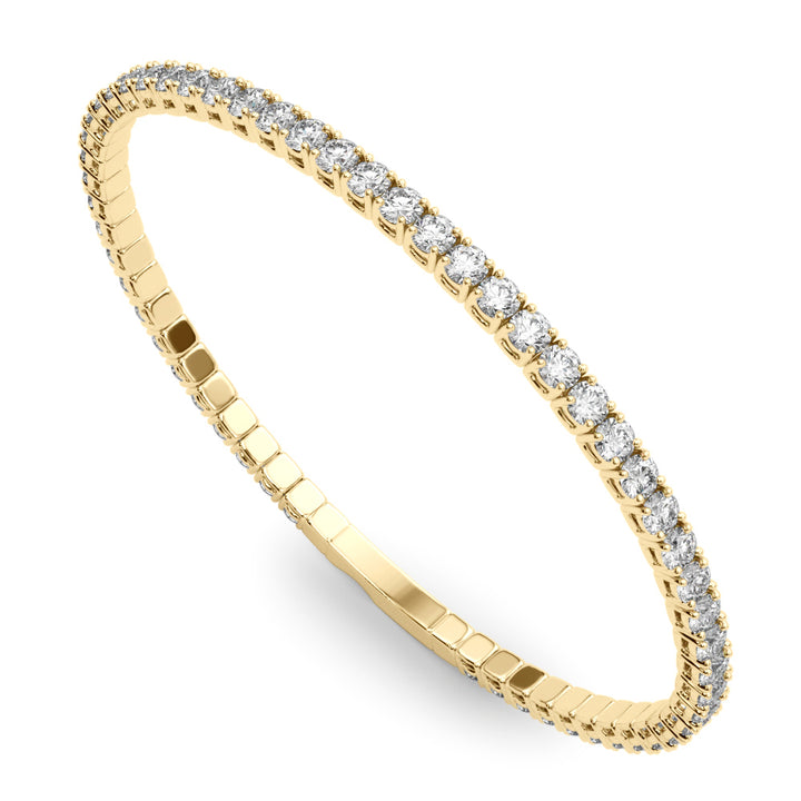 18K Yellow Gold Multi-Diamond Flex Bracelet