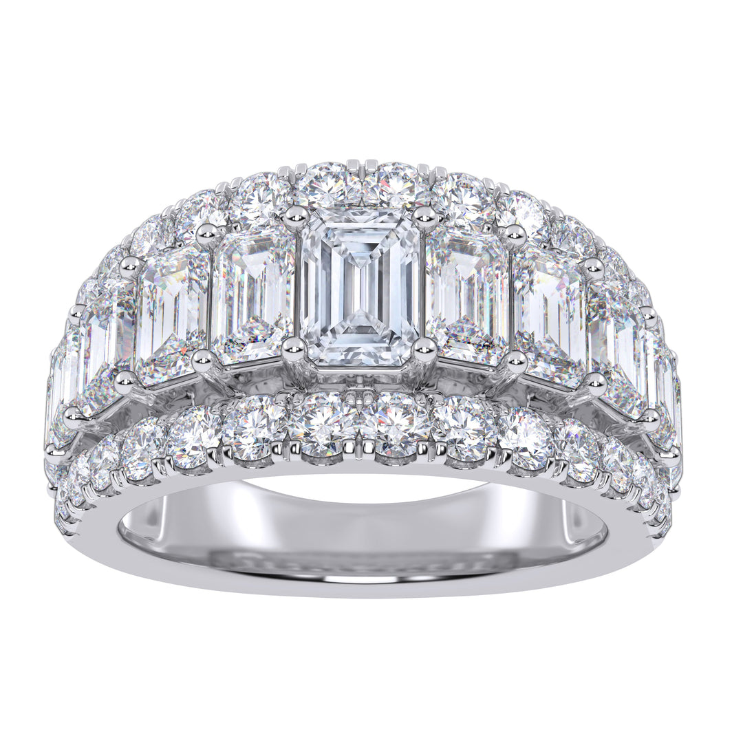 14K 4.00CT Certified Lab Grown Mens Band