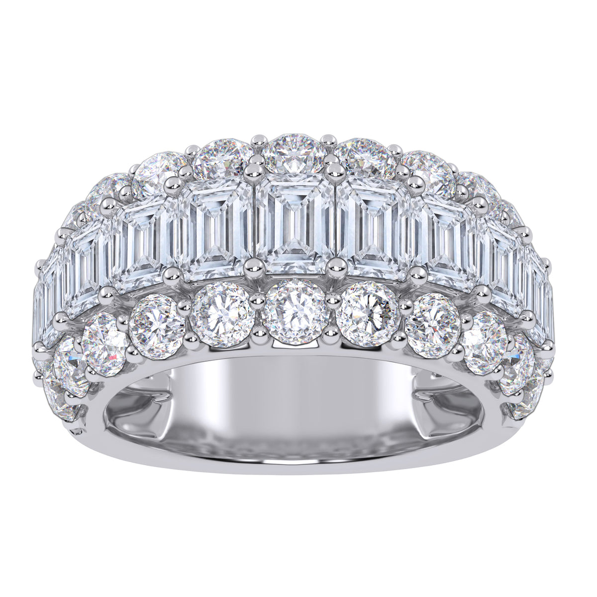 14K 5.00CT Certified Lab Grown Mens Band