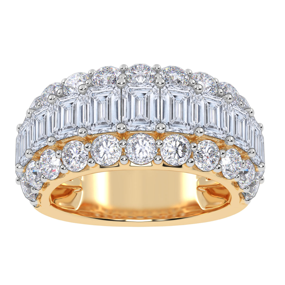 14K 5.00CT Certified Lab Grown Mens Band