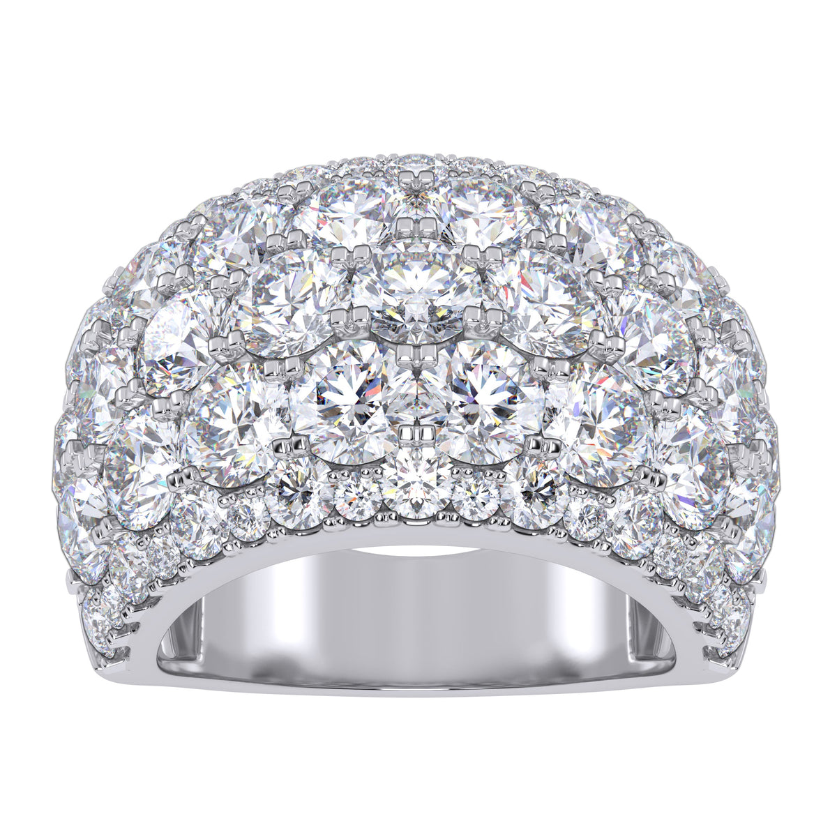14K 6.00CT Certified Lab Grown Fancy Band