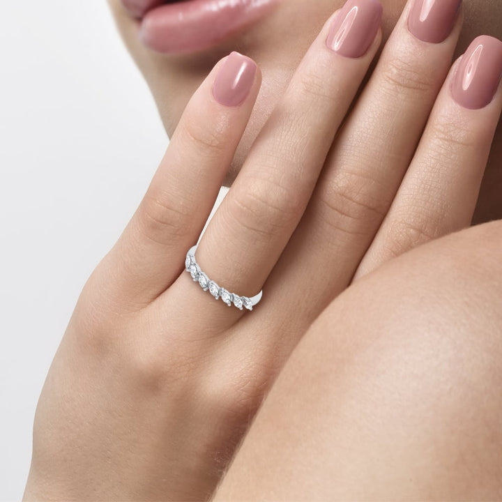14K 0.25CT Certified Lab Grown Fancy Band