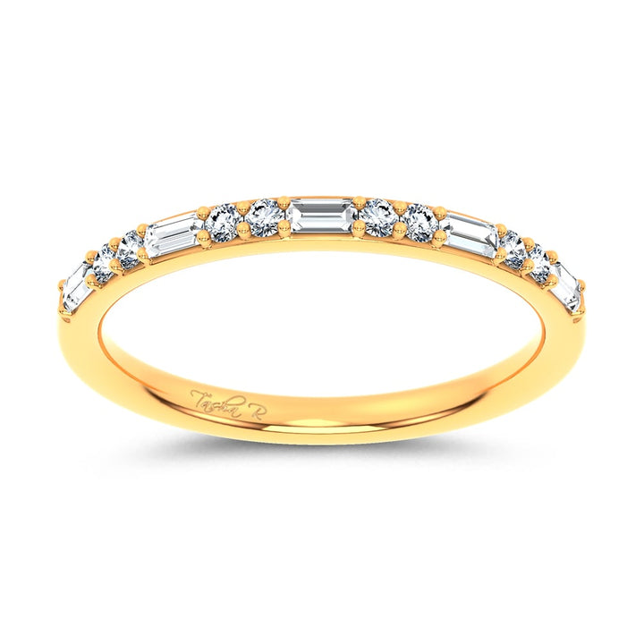 14K 0.20CT Certified Lab Grown Fancy Band