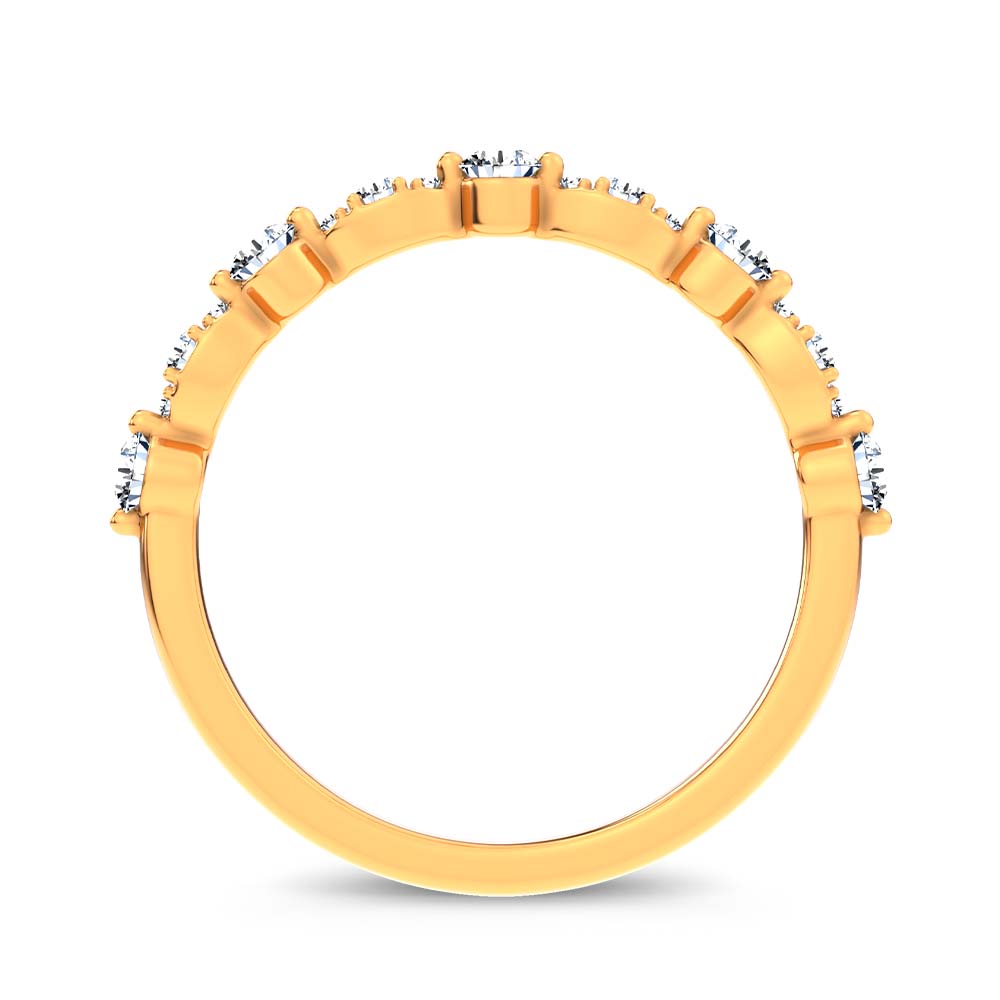 14K 0.25CT Certified Lab Grown Fancy Band