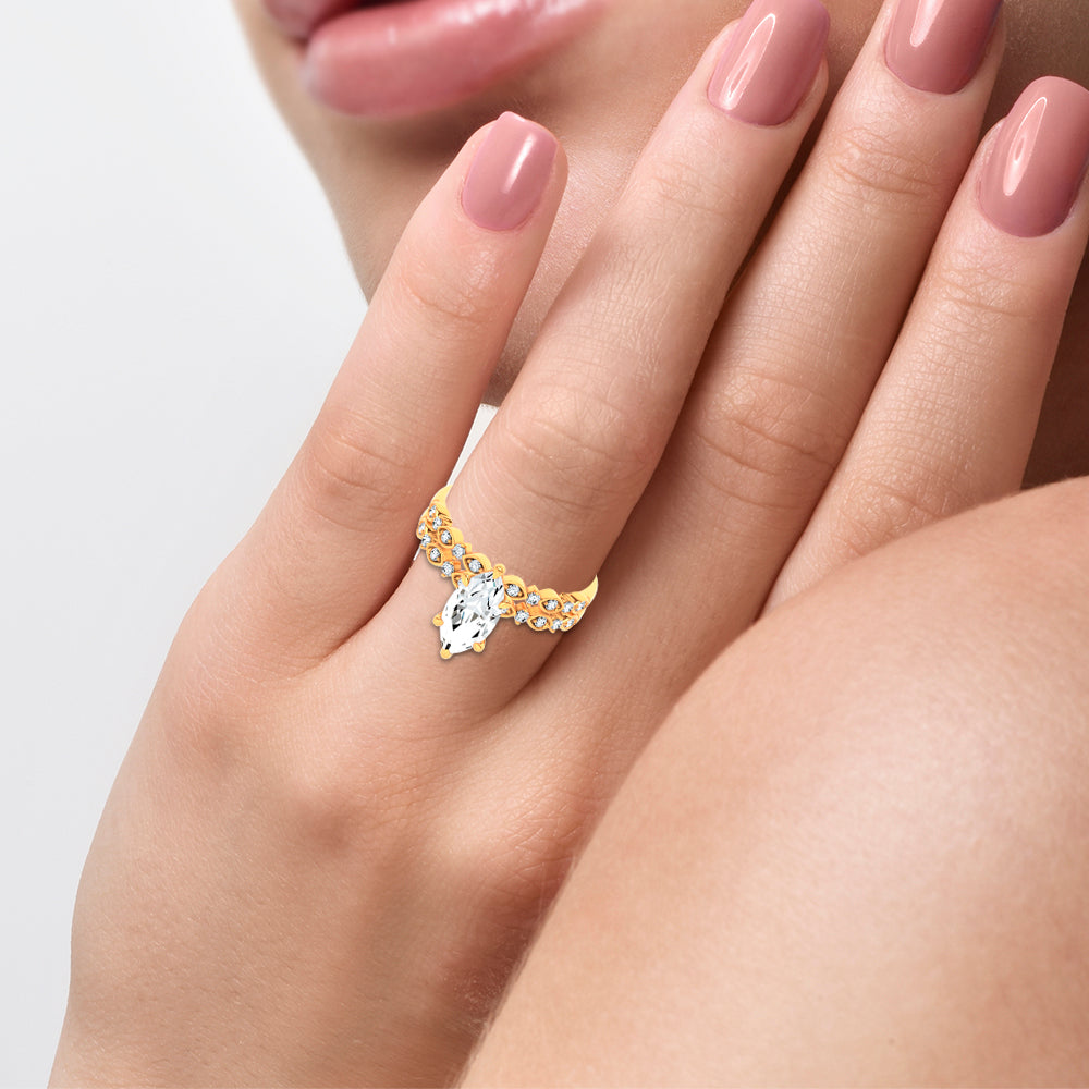 14K 1.50CT DIAMOND BRIDAL SET