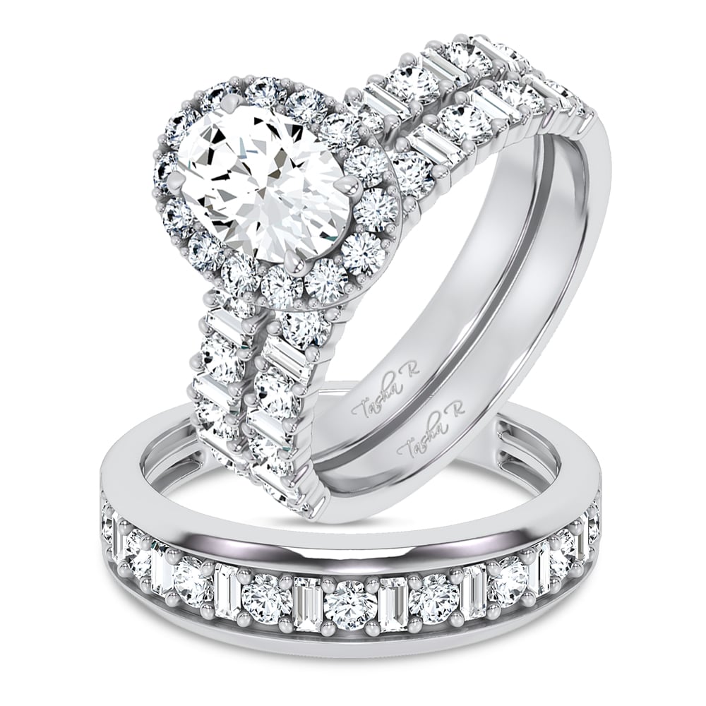 14K 3.00CT Certified Lab Grown TRIO SET