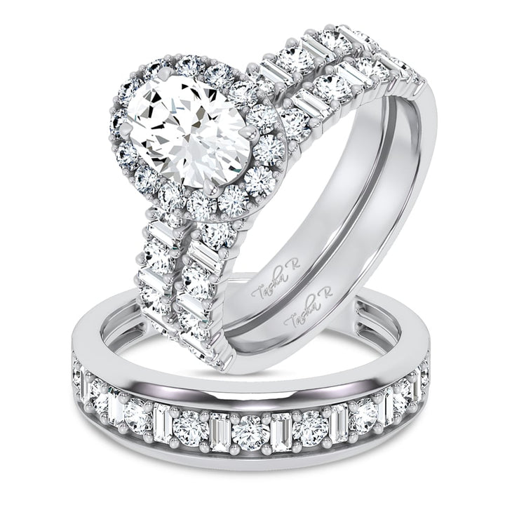 14K 3.00CT Certified Lab Grown TRIO SET