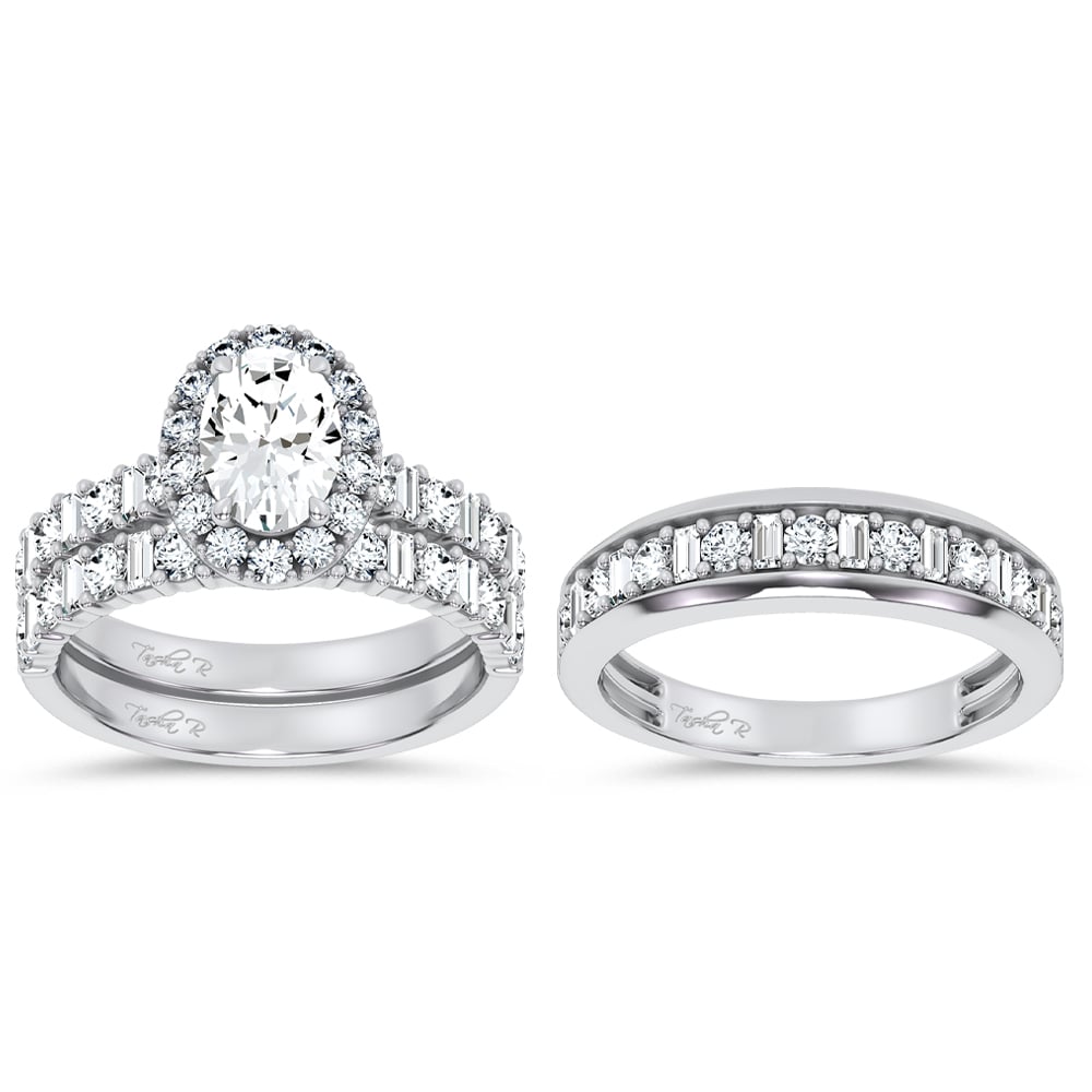 14K 3.00CT Certified Lab Grown TRIO SET