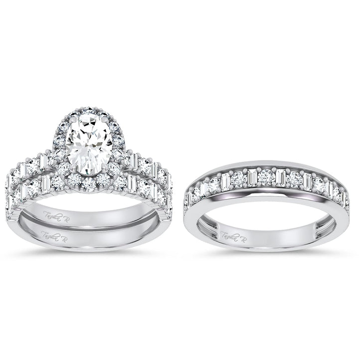 14K 3.00CT Certified Lab Grown TRIO SET