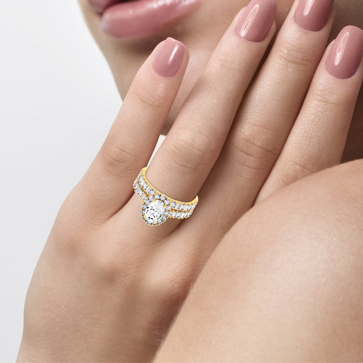 14K 3.00CT Certified Lab Grown TRIO SET