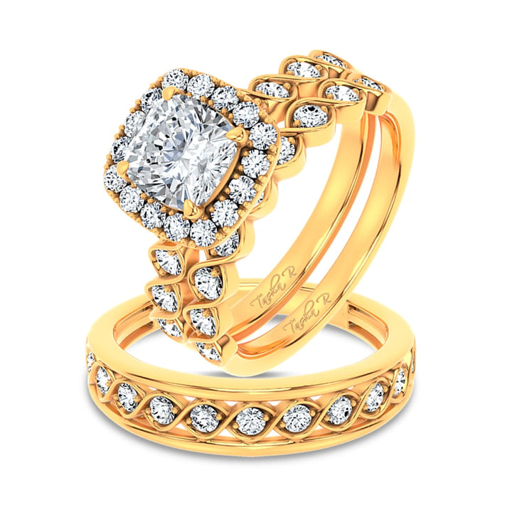 14K 2.76CT Certified Lab Grown TRIO SET