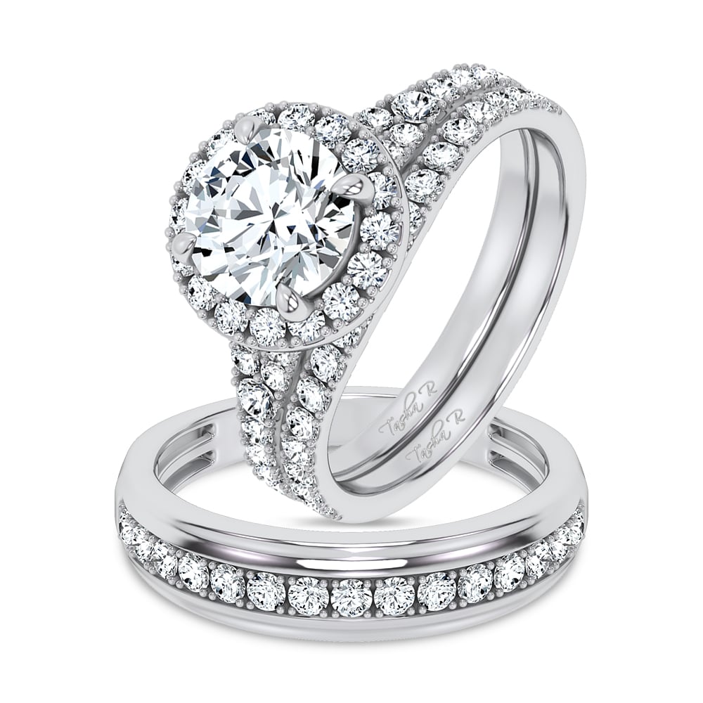 14K 3.00CT DIAMOND TRIO SET