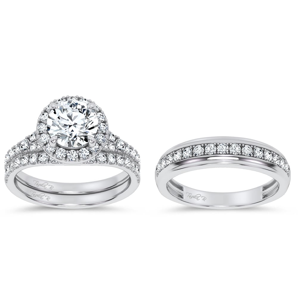 14K 3.00CT DIAMOND TRIO SET