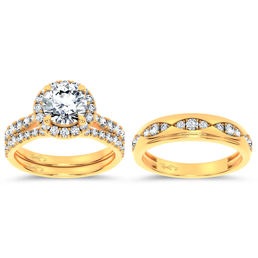 14K 3.00CT DIAMOND TRIO SET