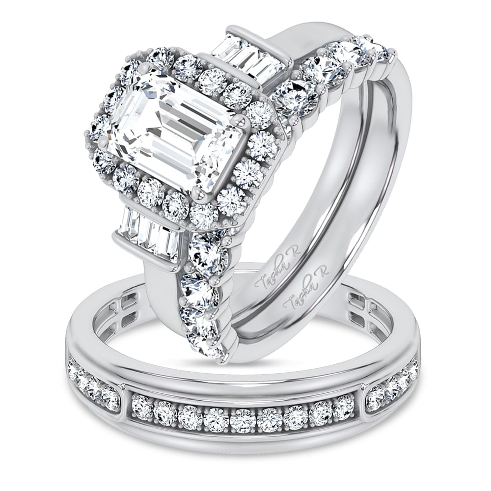 14K 3.00CT DIAMOND TRIO SET