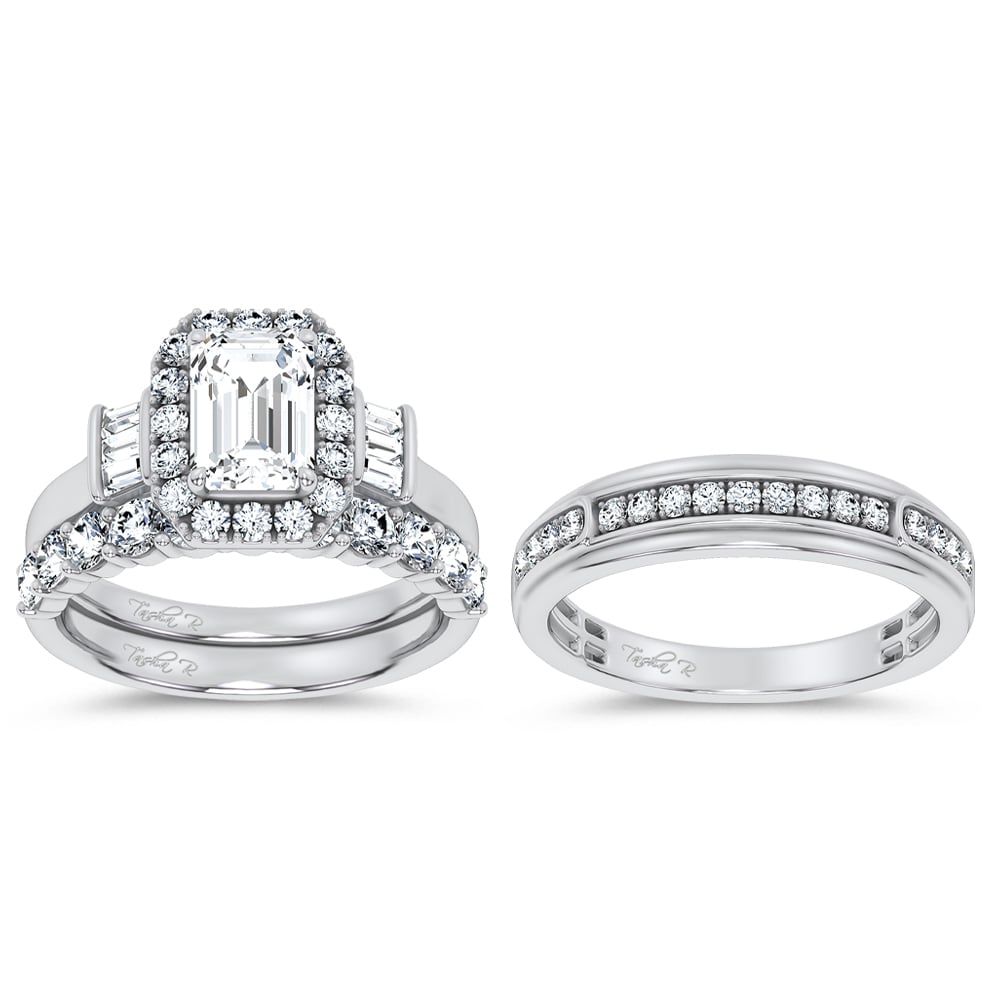 14K 3.00CT DIAMOND TRIO SET