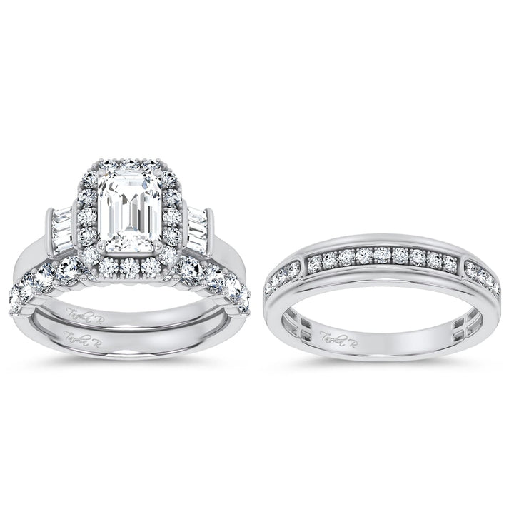 14K 3.00CT DIAMOND TRIO SET