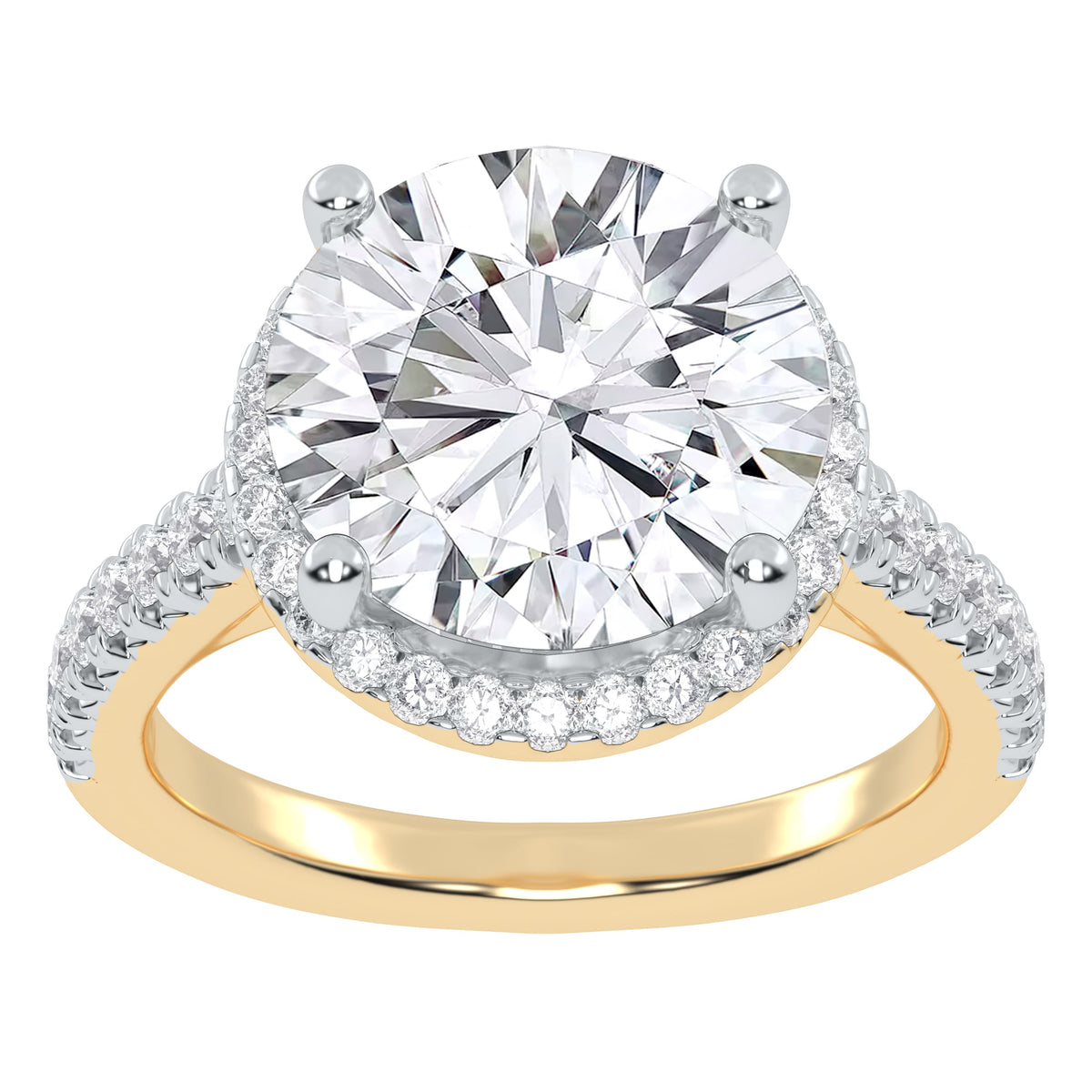 10K 4.50CT Certified Lab Grown Diamond Engagement Ring