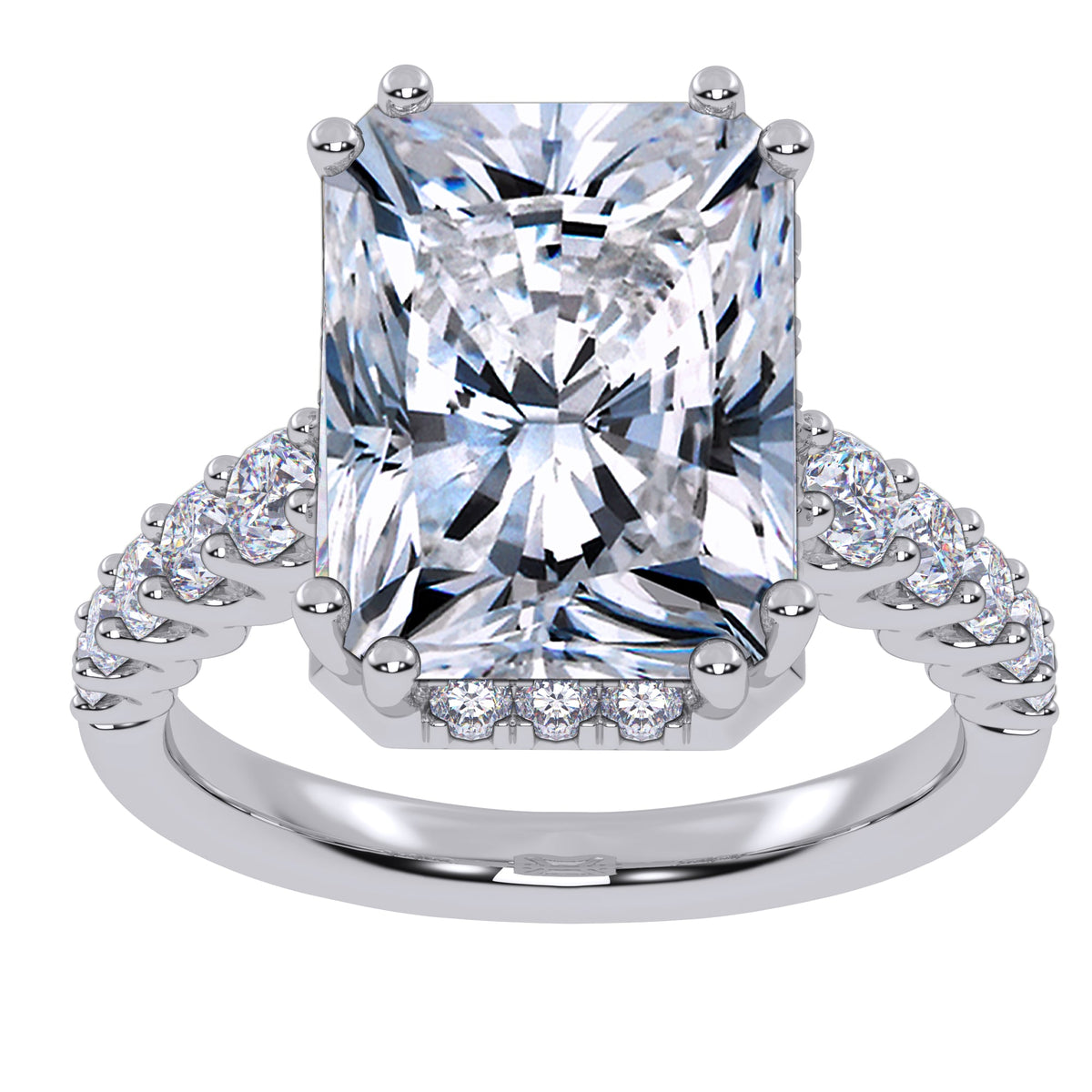 10K 4.75CT  Certified Lab Grown Diamond Engagement Ring