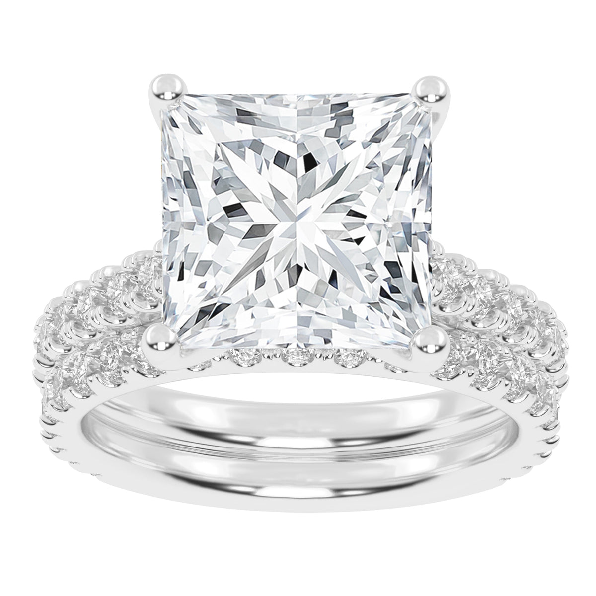 10K 5.00CT Certified Lab Grown DIAMOND BRIDAL SET
