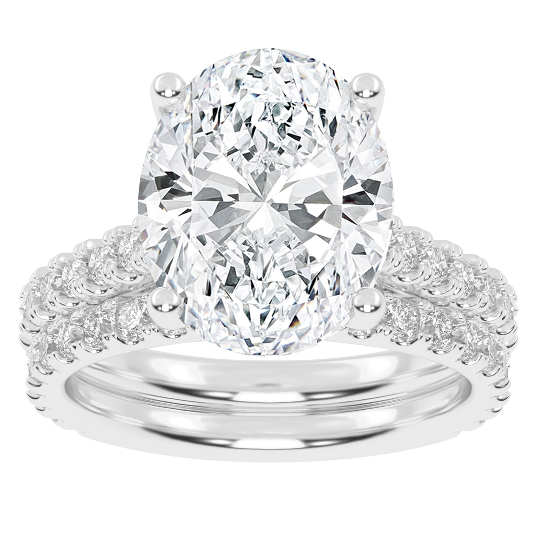 10K 5.00CT Certified Lab Grown DIAMOND BRIDAL SET