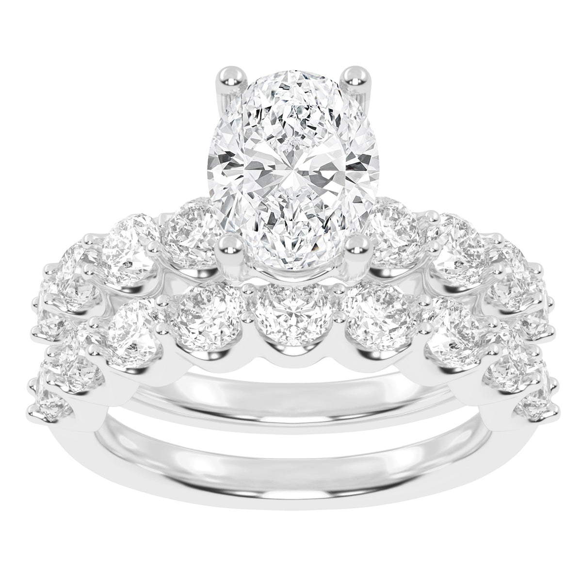 10K 6.51CT Certified Lab Grown DIAMOND BRIDAL SET