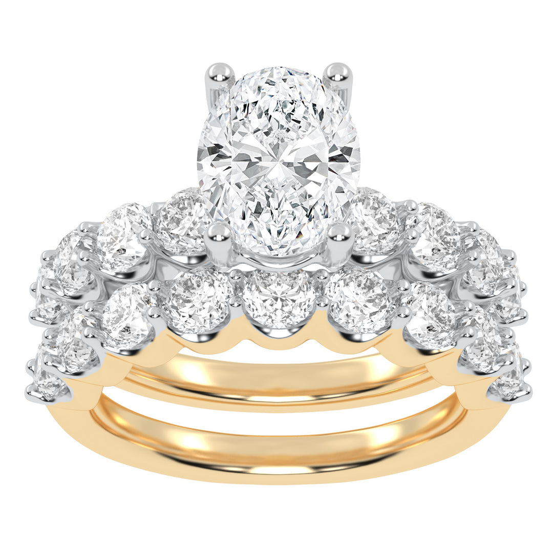 10K 6.51CT Certified Lab Grown DIAMOND BRIDAL SET