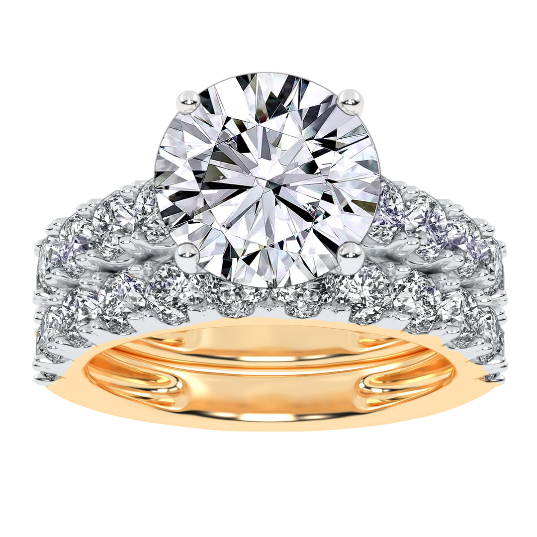 10K 5.00CT Certified Lab Grown DIAMOND BRIDAL SET