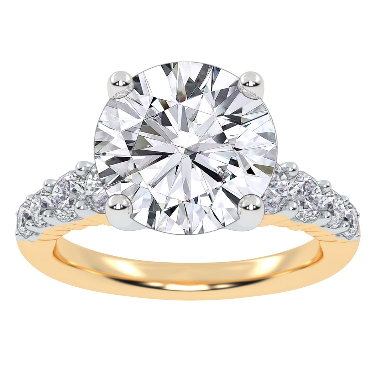10K 3.75CT Lab Grown Diamond Engagement Ring