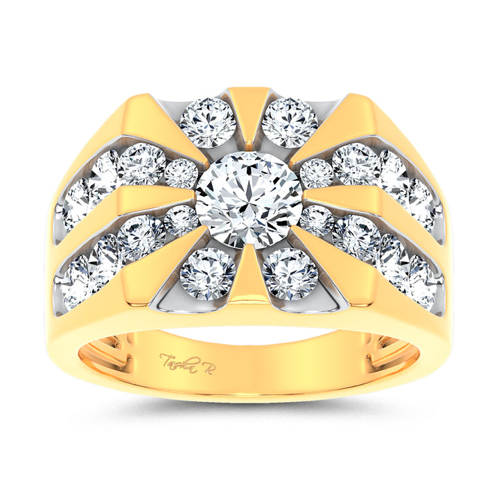 14k 3.00CT Certified Lab Grown Mens Ring