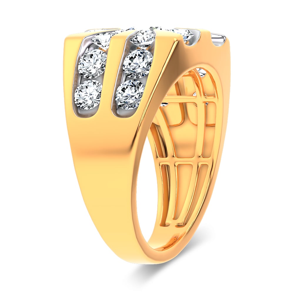 14k 3.00CT Certified Lab Grown Mens Ring