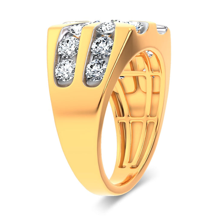 14k 3.00CT Certified Lab Grown Mens Ring