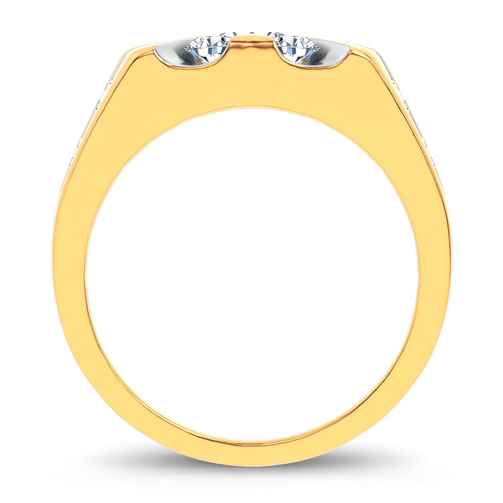 14k 3.00CT Certified Lab Grown Mens Ring